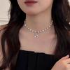 Women's Mermaid Pearl Tail Drop Long Adjustable Necklace