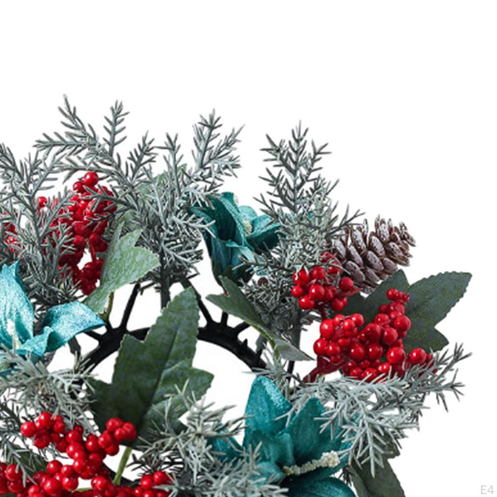 Рождественский подсвечник-венок для фермерского дома, дома, праздника, с красным цветком