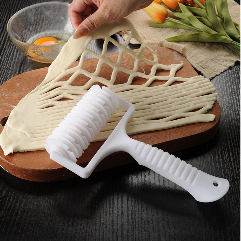 Large Size Cookie Pie Pizza Cutter Bread Pastry Cake Ribbon Embosser Roller Lattice Craft Cooking Tools Cutter Mold DIY