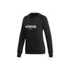 Essential All-Cap Sweat Training Pullover Long Sleeve Crew Neck Sweatshirt Women Tops Black CZ5690