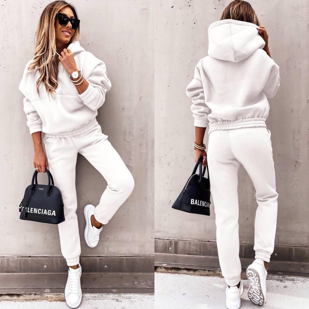 Autumn/Winter 2025 European & American Fashion Long Sleeve Sport Casual Sweatshirt Set
