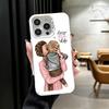 Мягкий чехол для телефона 'Мама и ребенок' для iPhone 15 16 17 Pro Max 17Air 16E 14 Plus 13 12 Mini Ударопрочный чехол Задняя крышка