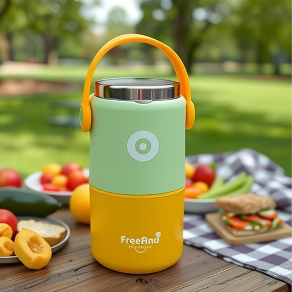 Двухслойный термо ланч-бокс из нержавеющей стали, контейнер для еды и супа, изотермический бокс для офиса и школы