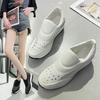 Women's Shoes Spring and Autumn New Slope Heel Lazy Shoes Inner Height Increase Rhinestone Casual Sports Shoes