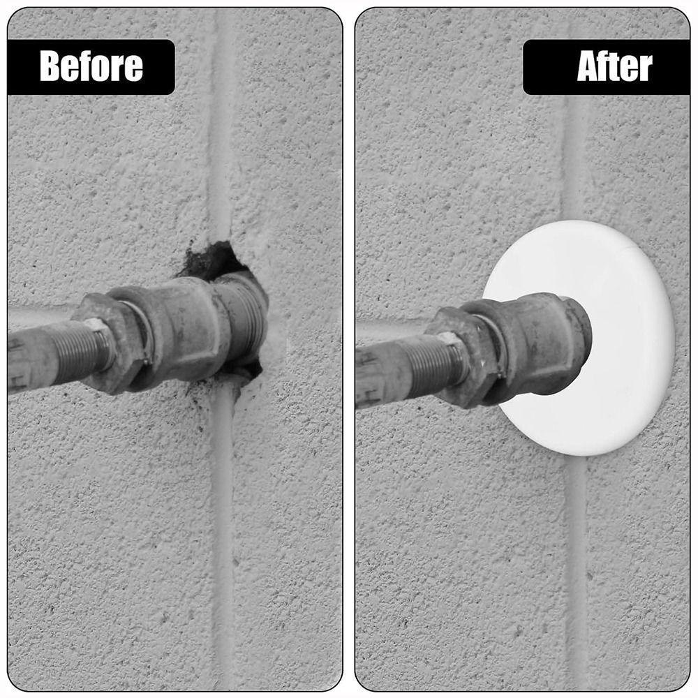 New Splittable Wall Hole Decorative Cover Self-adhesive White Wall Split Flange Round Hole Decor Plumbing Floor Ceiling