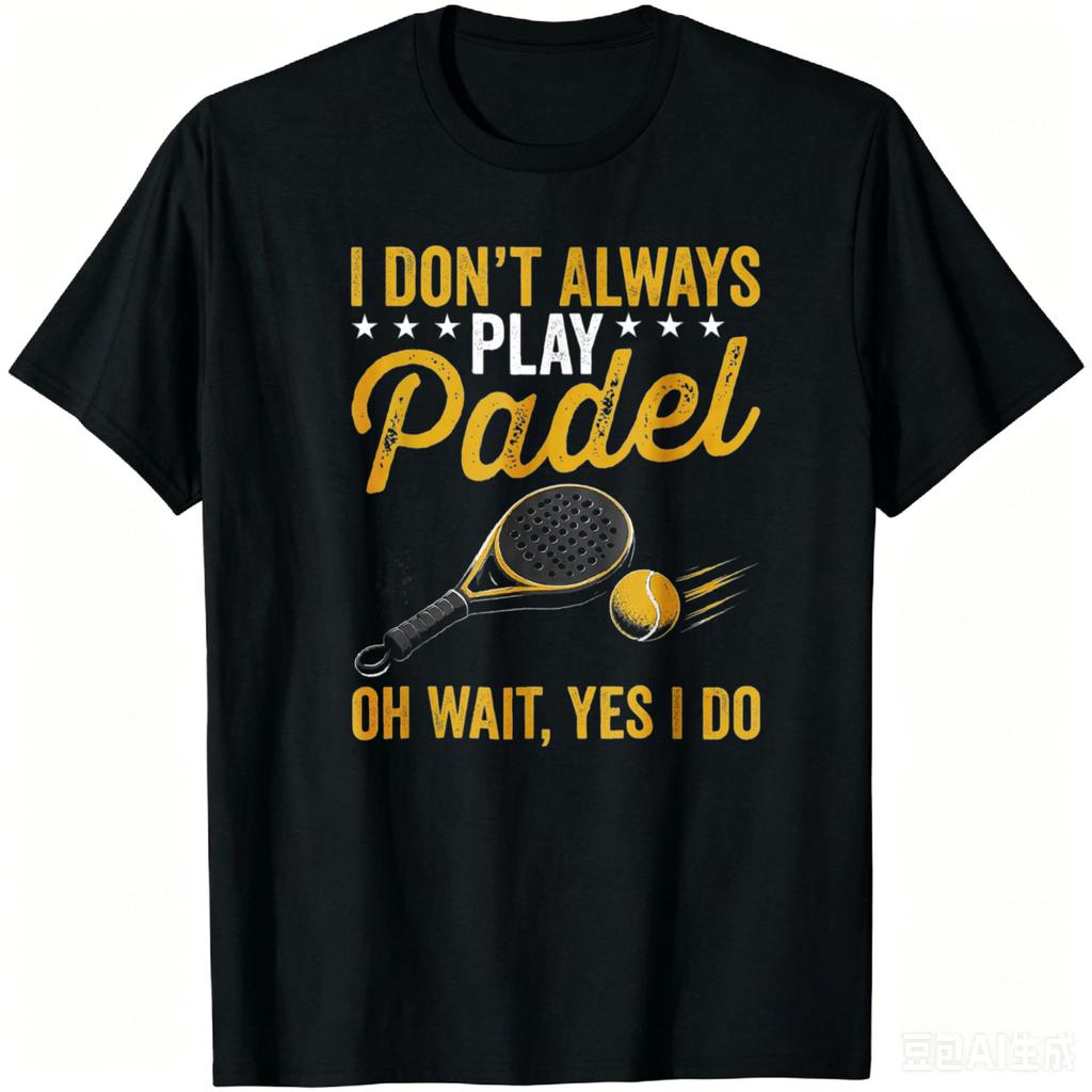 I Don't Always Play Padel Game Player Padel Ball Lover Padel T-Shirt Cotton Unisex Summer Streetwear Tops Graphic T Shirts