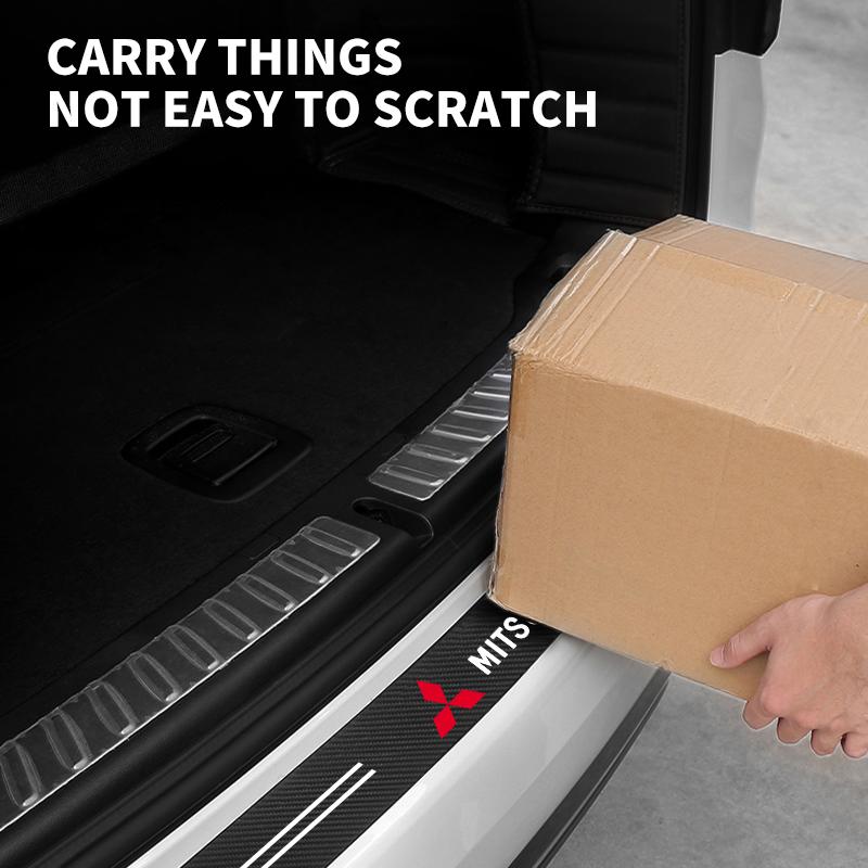 Наклейка-защита порога двери и багажника в стиле карбон для Mitsubishi Ralliart Lancer Pajero Outlander ASX Space Star