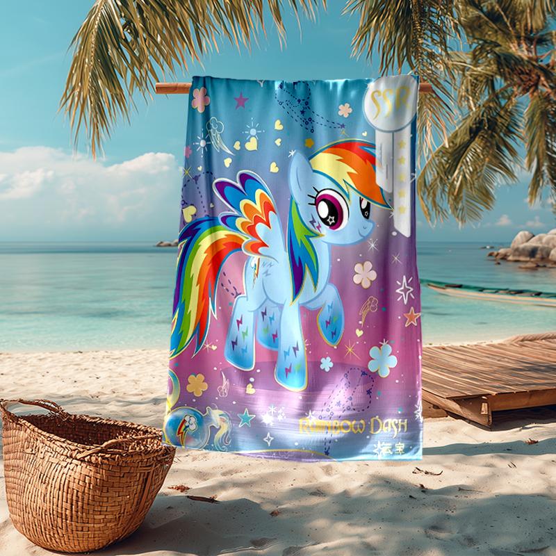 Rainbow Dash Fashion Beach Towel: Ideal for Summer Adventures Soft, absorbent and quick drying suitable for swimming and bathing