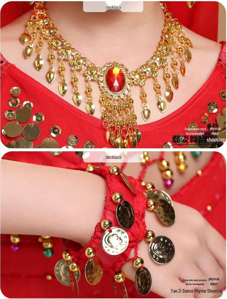 Детский костюм для индийского и синьцзянского народного танца - Наряд для выступления танца живота для девочек