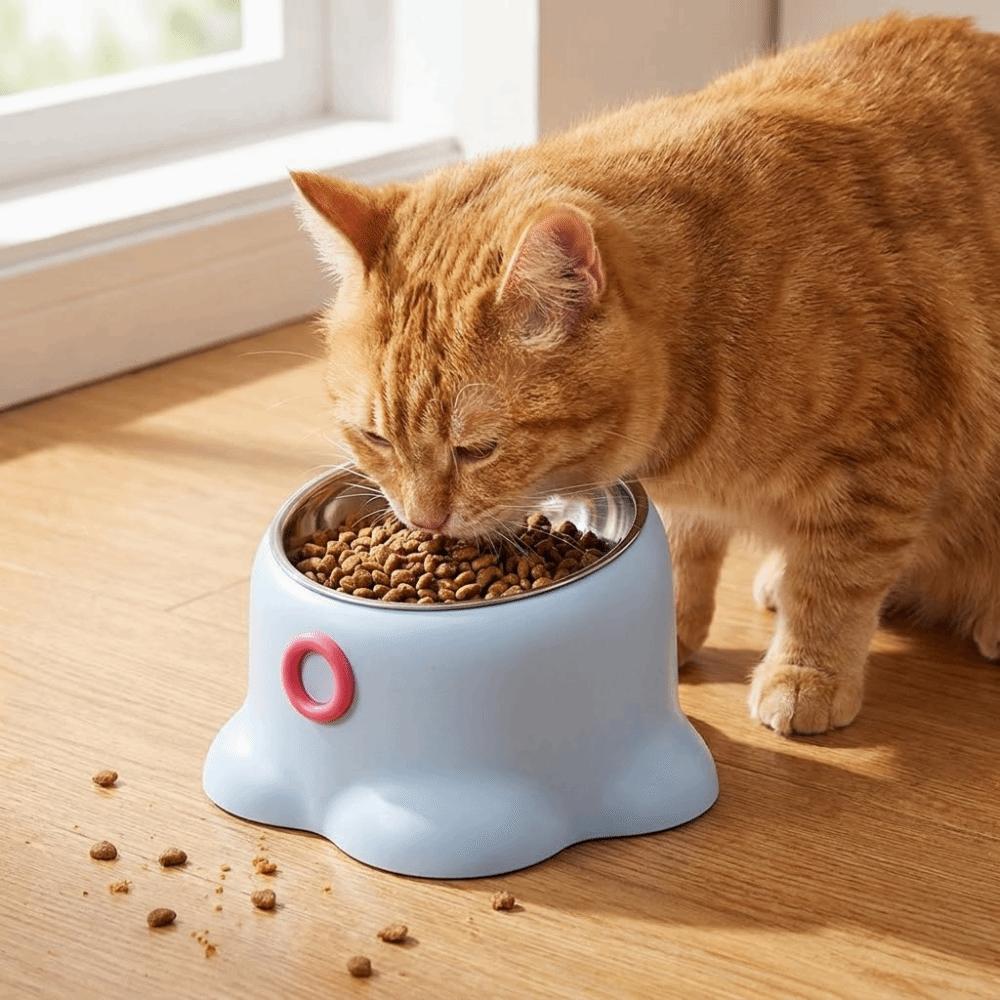 Anti-Tip Dog Food Bowl Elevated Design Cat Water Bowl Neck Protector Cat Bowls Pet Drinking