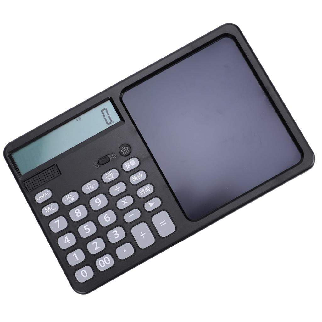 Multifunctional Talking Calculator Rechargeable 12 Digits Large Display Calculator with Notepad Big Sensitive Keys for School Business Work