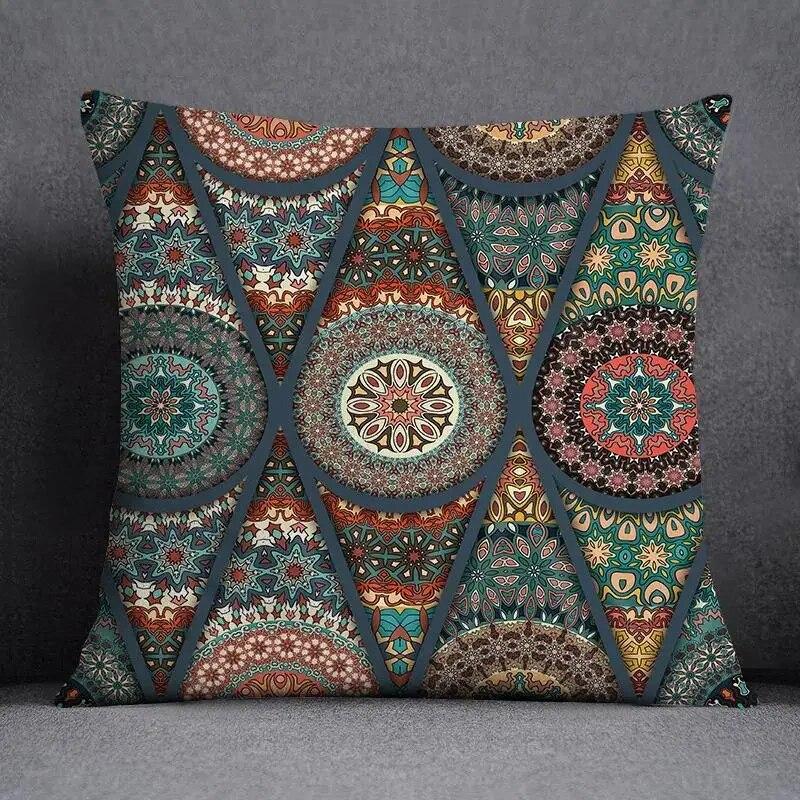 Mandala Retro Pattern Home Decoration Pillowcase Square Office Cushion Cover