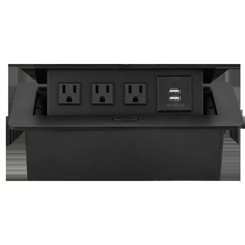 Демпфирующая выдвижная розетка Зарядка USB-розетка Многофункциональная Встраиваемая в стол Скрытая розетка