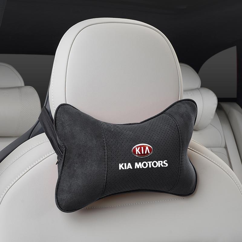 Kia Подушка-подголовник для автомобильного сиденья с логотипом автомобиля для защиты шеи и позвоночника для KIA EV6 Stinger RIO Sorento Picanto Ceed Borrego Syros K4 K5 K8 vkcy70