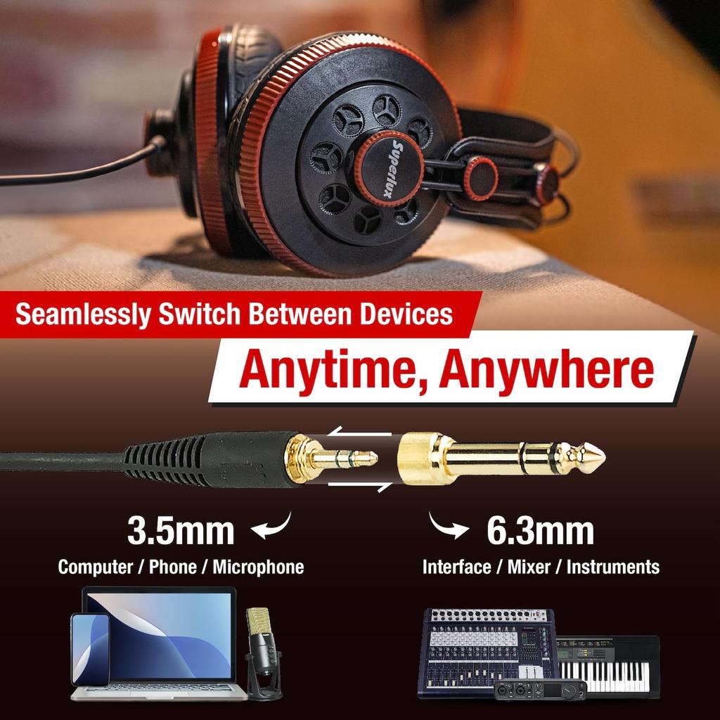 Superlux Professional Monitor Headphones Black Edition Semi-Open HD681-AIR