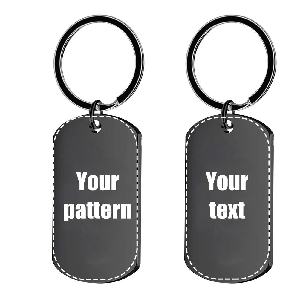 Эпоксидная цветная печать - персонализированная надпись на заказ из нержавеющей стали металлический брелок