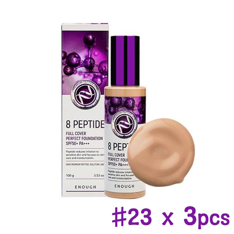 ENOUGH Тональная основа Premium 8 Peptide Full Cover Perfect 100 г (9 вариантов)