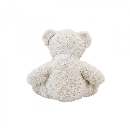 Grand Soft Toy Bear (white, with a Bow, 27 Cm)