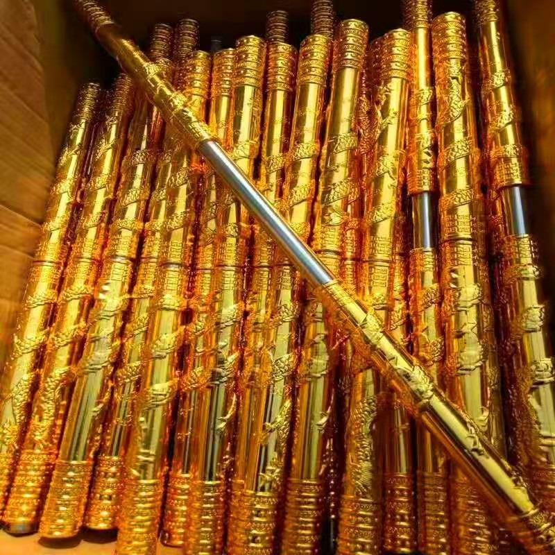 2 шт. Хэллоуин Реквизит Косплей Золотой Укун Руйи Цзиньгу Банг, для Укуна Дубинки Палки, ПУ Пена Ролевая Игра Рождество Дни Рождения Подарки (Дубина)