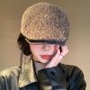 Ретро Берет с леопардовым принтом в стиле Spice Girl, американский стиль, лицо маленькое, модный, универсальный, кепка с козырьком, для личности