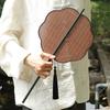 Handmade Bamboo Silk Waist Fan, Ancient Style Foldable Fan, Chinese Style Hanfu Fan, Dance Group Fan, Summer Cooling Fan