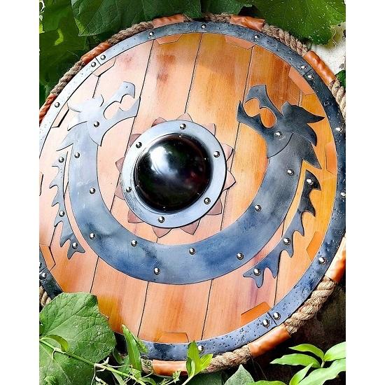 Средневековый щит викинга, деревянный щит, щит компаса, щит ворона Валгаллы, копия щита викинга, щит средневекового воина