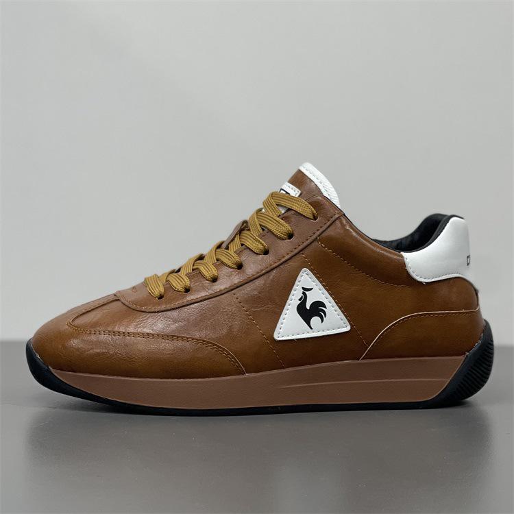 Мужские зимние кожаные кроссовки 2025 Rooster Forrest Gump с флисовой подкладкой: Теплые, из натуральной кожи, низкие спортивные туфли