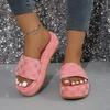 Модные женские тапочки Летние модные сандалии на платформе Толстая подошва Однотонные тапочки Вечеринка Вечеринка Шлепанцы Женская повседневная обувь для женщин
