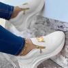 Women Chunky Sneakers  4 Color Solid Color Platform Shoes Thick Bottom Zipper Women's Vulcanized Shoes Sneakers