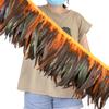 10-12inch Premium Rooster Tail Feathers Trim Dress Decor Carnival Costume Accessories 1Yard Orange Bulk Cock Feather Supplies