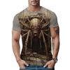 Summer Round Neck 3D Print Top Fashionable Trend Casual Short Sleeved Men's T-shirts