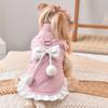 Bow Pet Puppy Winter Dress Pink Blue Autumn Winter Dog Harness Dresses Girl Boy XS 4XL Cat Accessories For Yorkie Chihuahua Pug