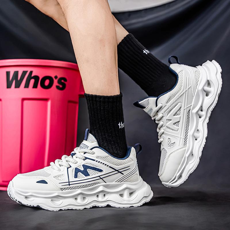 New Fashion Men 's Four Seasons Comfortable Thick Sole Shoes Students Boys GirlsTrending Soft Sole Breathable Casual Running Sneakers