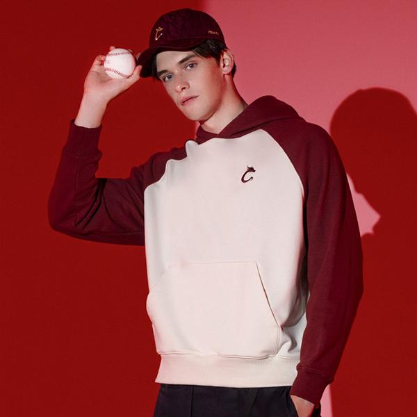 Mizuno Cny Series American Retro Color Block Dragon Embroidery Letter Logo Printed Hoodie Unisex Hoodies Nostalgic-White D2CC43H2