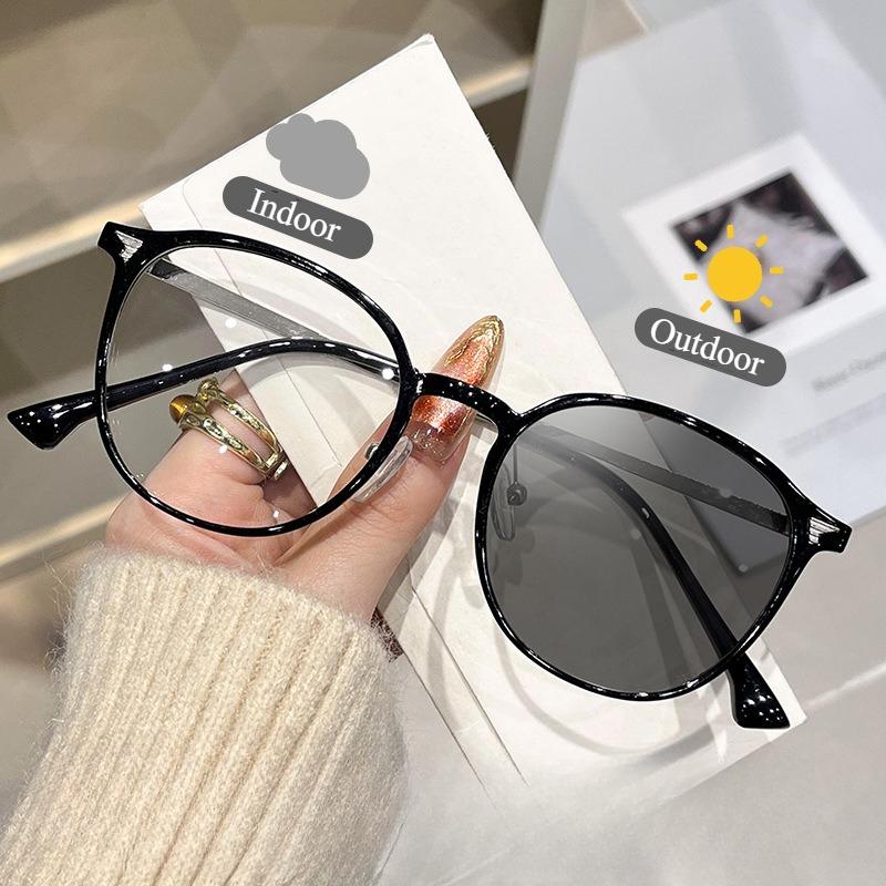 Стильные фотохромные очки для близорукости Женские модные оправы Рецептурные линзы Для улицы Защита от УФ лучей Солнцезащитные очки Очки от -1.25 до -6.0