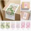 50PCS 5*10cm Open Me Decals Multicolor 3D Flower Sealing Labels Creative Thank You Stickers Event