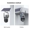 4K 8MP Dual Lens Solar Camera Outdoor Security WiFi Surveillance Cameras With Solar Panel PIR Human Detection PTZ CCTV Camera