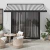 Retractable Awning Anthracite & White 3.5x2.5 m Fabric & Aluminum