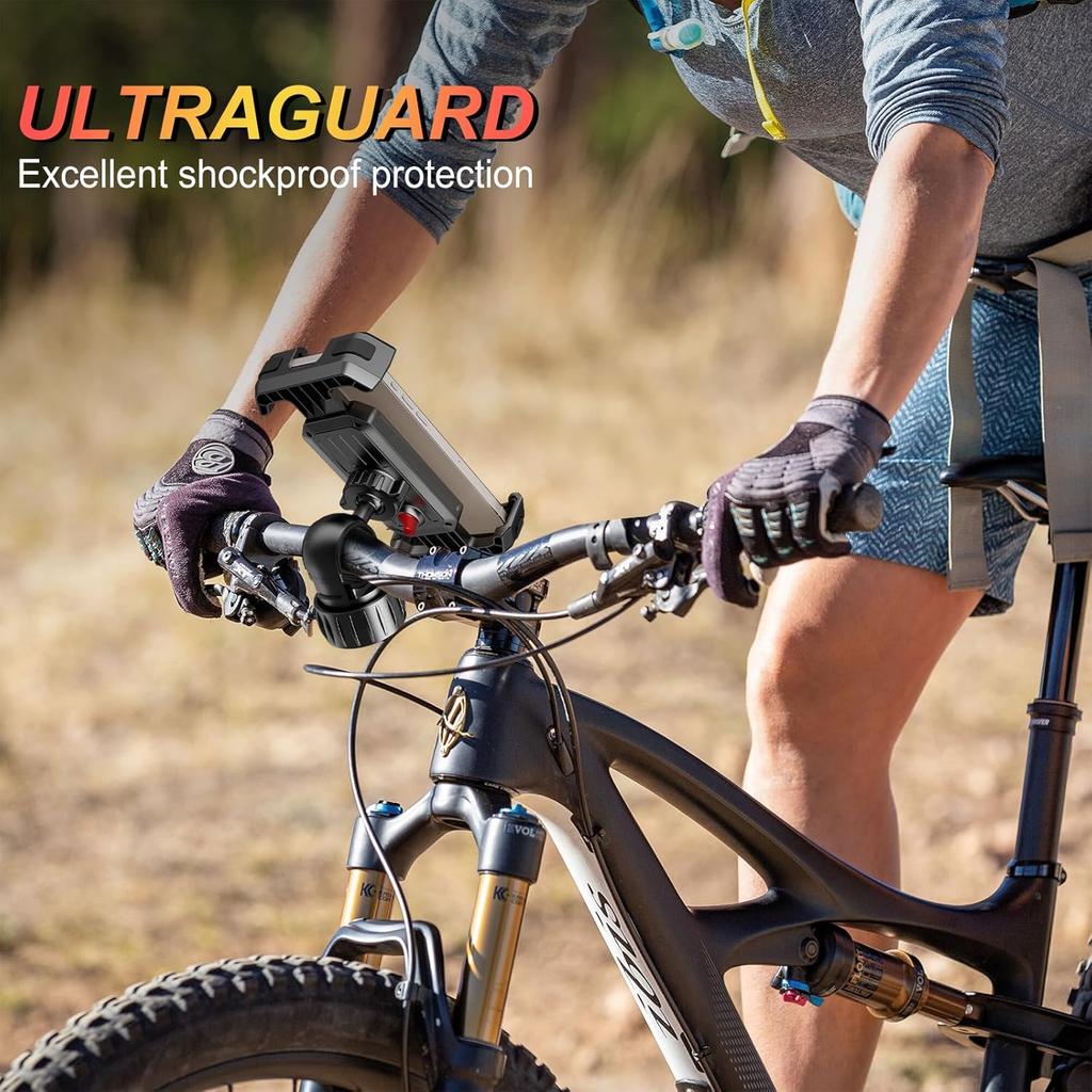 Bike Phone Holder Mount, [Easy Tall] Motorcycle Phone Holder, Bicycle Phone Mount, Electric Scooter Ebike Cell Handlebar Phone Holder, Bike
