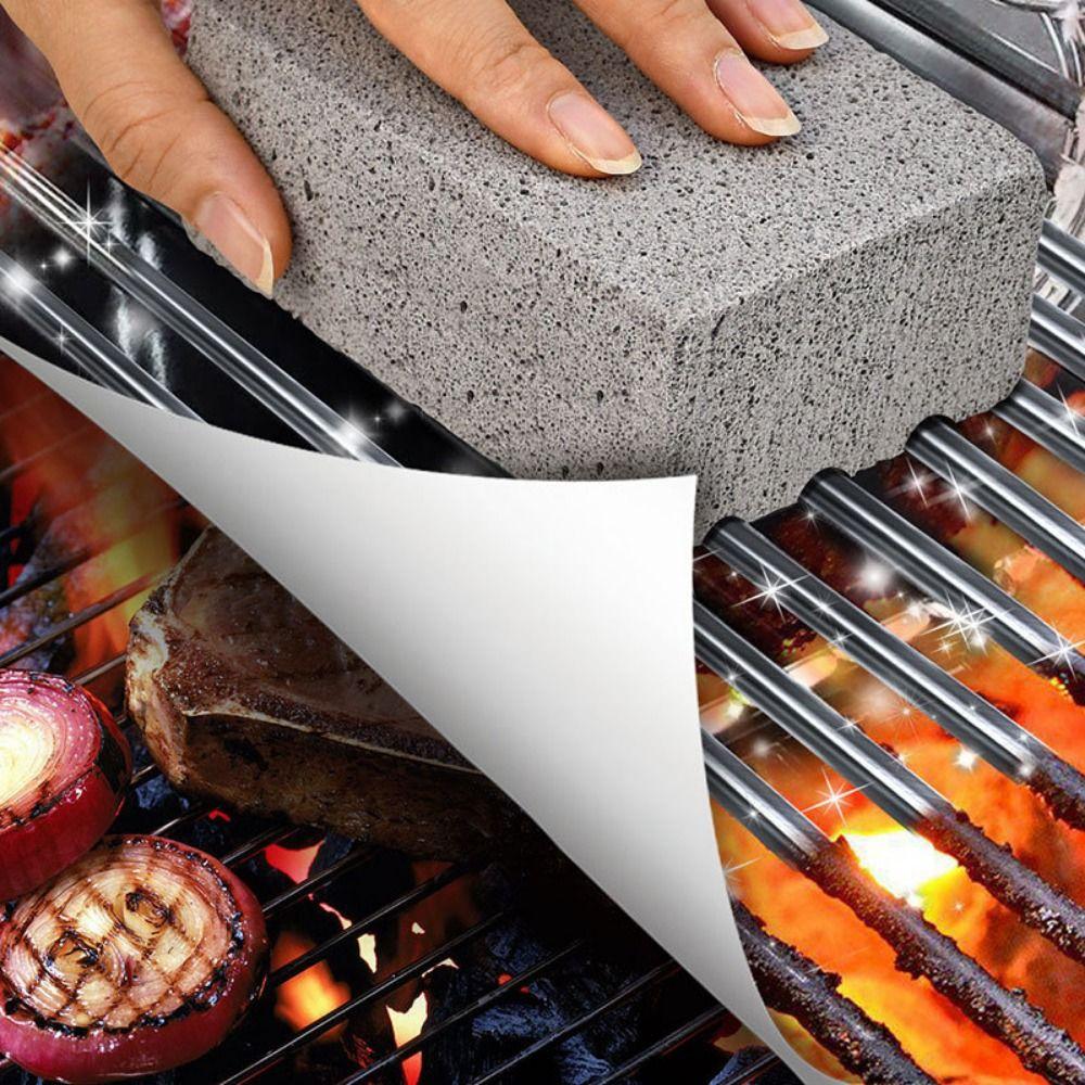 Pumice Brick BBQ Grill Cleaning Brick Temperature Resistance Camping Grease Cleaner  Travel