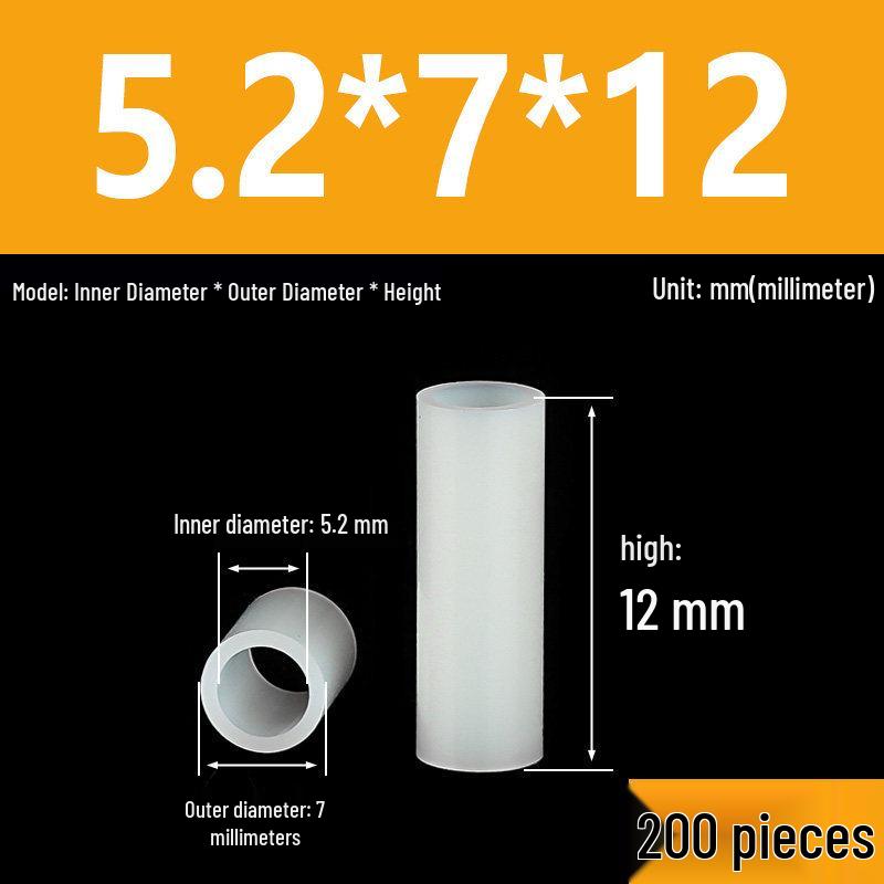 Nylon Spacer & Insulating Sleeve Set: M2.5-M7 Sizes, Thickened Washer, Isolation Shaft & Lamp Column