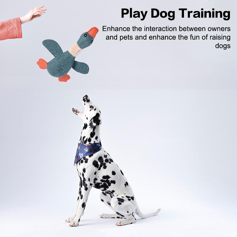 Забавные яркие пищащие гуси интерактивные обучающие игрушки для собак чистящие зубы игрушки для домашних животных устойчивые к укусам игрушки для собак товары для животных