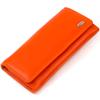 Bright Women's Wallet Made of Genuine Grained Leather CANPELLINI 21706 Orange