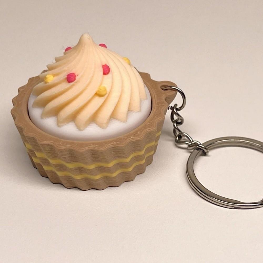 Simulated Dessert Dessert Fidget Clicker Plastic Dessert Button Key Ring for Adults