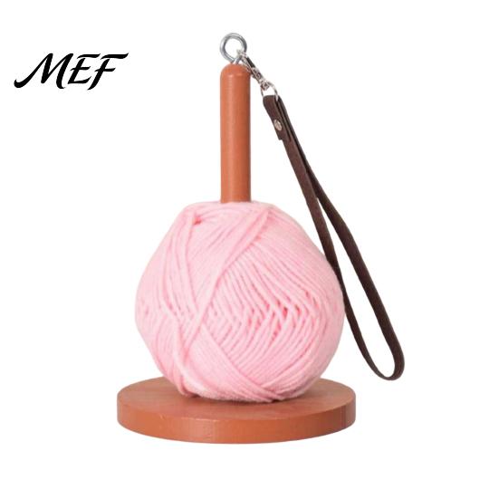 Crochet Yarn Helper Wooden Wrist Holder, Portable Smooth Rotation Dispenser, Knitting Accessory Hands Free Rack for And Crocheting Holder