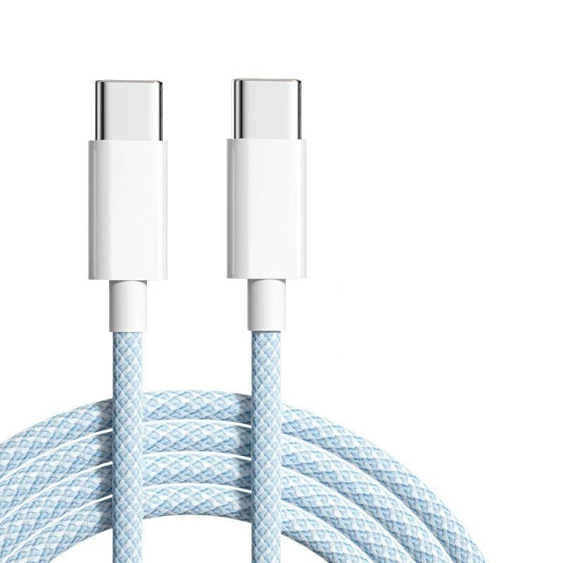 60W 6A USB Type C To Type C Cable Data Line For Iphone 15 16 Samsung Fast Charging USB C To C Cable Type C Data Charger