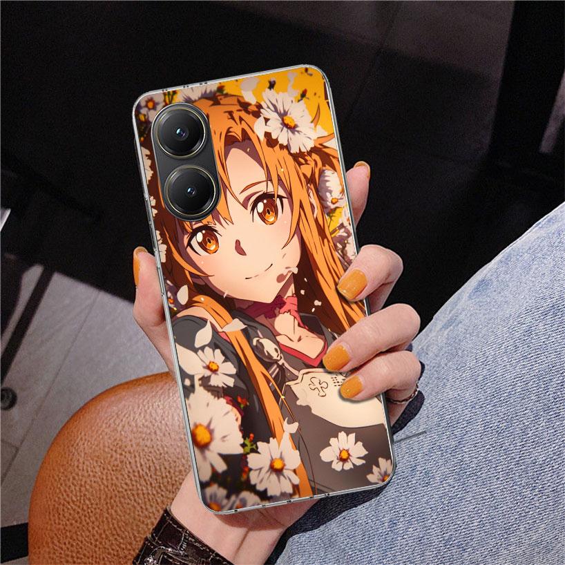 Чехол для телефона Anime Sword Art Online SAO для Xiaomi Poco X7 X6 X5 Pro F7 Ultra Redmi 15C 15 13C 13 12C 12 10 10A 10C 9 9A 9C 9T Cov