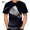 3D Indoor And Outdoor Sports Badminton Printing T Shirt Fashion Sports T-shirts For Men Kid Fashion Streetwear Gym Tee Shirt Tee