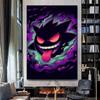 Gengar Themed Room Decor Painting Fantasy Dark Style Hd Canvas Poster Print High Quality Artwork for Pokemon Enthusiasts