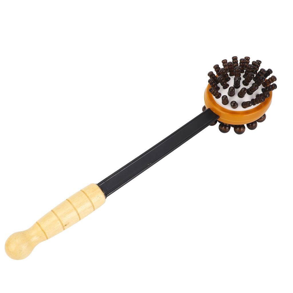 Wooden Massage Hammer Double Head Back Scratcher Handheld Back Knock Massager for Home Office